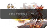 魔域私服发布网：探索多样游戏体验与丰富服务器选择